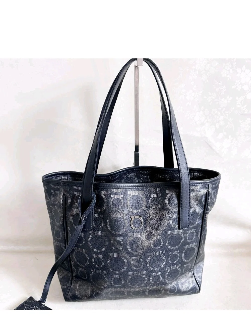 Salvatore Ferragammo Tote Bag with Matching Pouch